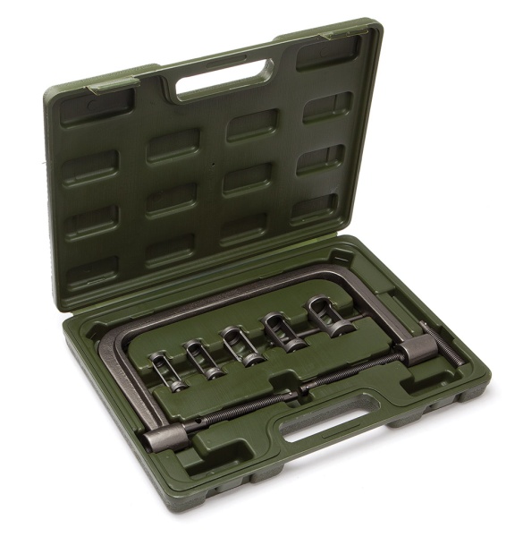 801150 Рассухариватель струбц-й с насадками в кейсе(16.19.23.25.30) 