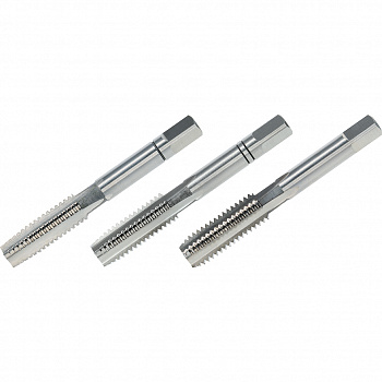 Метчики ручные UNC 5/8-11, HSS-G, DIN 352, 2B, комплект 3 шт., VO-23326 Метчики ручные UNC 5/8-11, HSS-G, DIN 352, 2B, комплект 3 шт., VO-23326