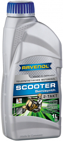 Моторное масло для 2-Такт скутеров RAVENOL Scooter 2-Takt Teilsynt (1л) new, 1152150-001-01-999