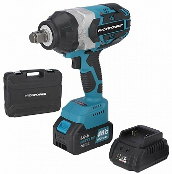 Аккумуляторный гайковерт бесщеточный удар.3/4 ProfiPower DTD-18B( Li-ion-1шт, 4.0Ач, 0-2200 уд, E0123