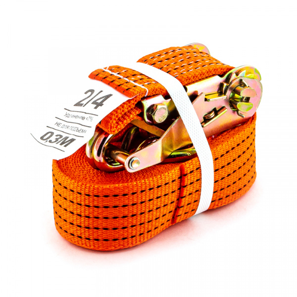 РК2506М Ремень крепления груза ТОП АВТО, ширина ленты 50мм, 2000/4000кг, 6м механизм 135мм