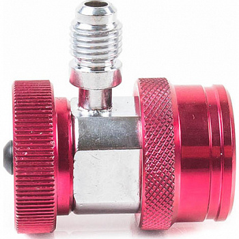 Адаптер красный 1/4" для двухвентильного манометрического коллектора, ATL-9006