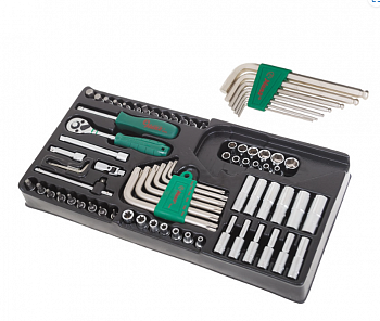 Набор головок и аксессуаров 1/4" в ложементе, TT-43H