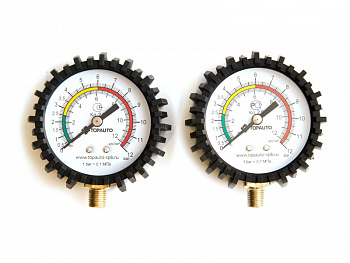 Манометр для пистолета накачки Топ Авто, резьба М11*1( в кор.), 14411