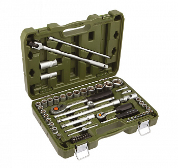Набор головок и принадлежностей 1/4", 1/2"; 62 предм., 620762 Набор головок и принадлежностей 1/4", 1/2"; 62 предм., 620762