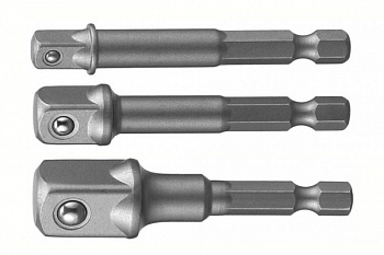 (АТ-4320)  Набор адаптеров 3пр. L=50мм Е 1/4", 3/8", 1/2" Автоторг, АТ54320