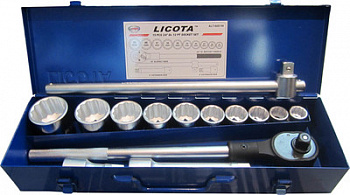 Набор торцевых головок 3/4 12гр. 22-50мм 15 предметов, ALT-6001W Набор торцевых головок 3/4 12гр. 22-50мм 15 предметов, ALT-6001W