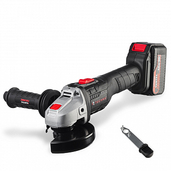 Шлифмашина угловая аккумуляторная RUNTEC TECHNIC 125 мм, 20В, 2*4Ач, 1000Вт, RT-AG1000T