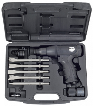 Пневматический молоток композитный набор в кейсе 10пр., PAH-20033RK