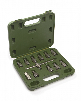 Набор насадок для маслосливных пробок 12 предм., 800912 Набор насадок для маслосливных пробок 12 предм., 800912