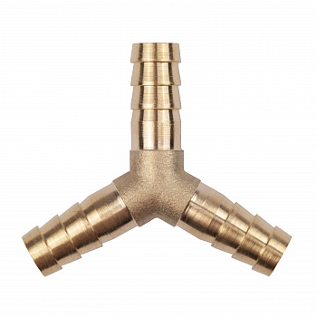 Тройник Y-образный елочка  8мм, латунь, в блистере "AV Steel", AV-700335B