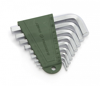 Набор ключей шестигранных коротких (3,4,5,6,7,8,9,10,12 мм) 9 шт., 561093