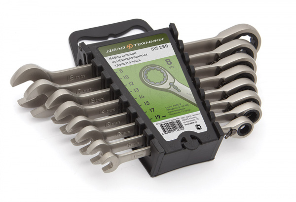 515280 Набор ключей трещот с перекл..8шт.ДТ