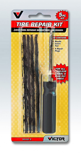 V102 Набор для ремонта бескамерных шин (шило,самовулканизирующие жгуты)