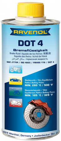 Тормозная жидкость RAVENOL DOT-4 (1 л), 1350601-001-01-000