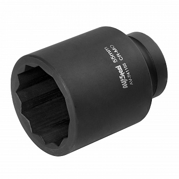 Головка ударная 1" двенадцатигранная удлиненная 55мм "AV Steel", AV-741155