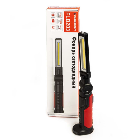 Фонарь светодиодный, складной, аккумуляторный, FLB203