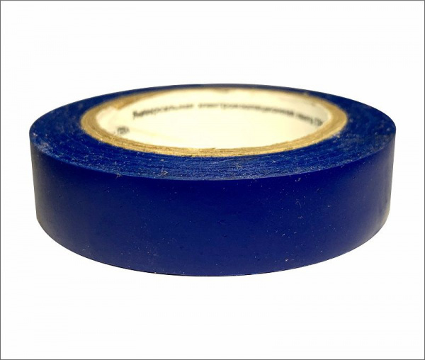 Изолента 15мм*20м, синяя, ГОСТ												