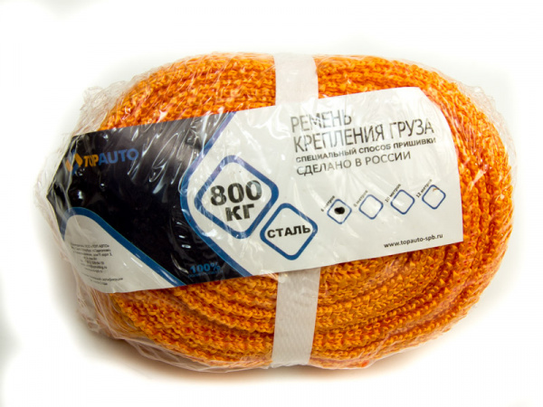 Ремень крепления груза ТОП АВТО 25мм, 800 кг (0,5/0,9) 6м Ремень крепления груза ТОП АВТО 25мм, 800 кг (0,5/0,9) 6м