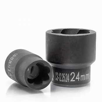 короткая торцевая спиральная головка на 1/2", 16 мм (экстрактор), CS-12.25.16