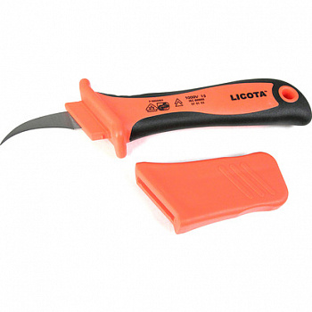 Нож электрика для снятия изоляции VDE 1000В, с секторными жилами, AKD-V003