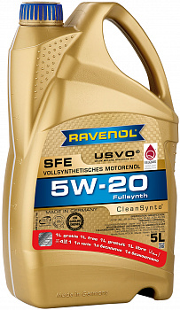 Моторное масло RAVENOL Super Fuel Economy SFE SAE 5W-20 (5 л) 4+1, 1111110-A05-01-909