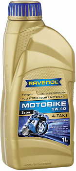Моторное масло RAVENOL Motobike 4-T Ester SAE 5W-40 (1л) new, 1171102-001-01-999