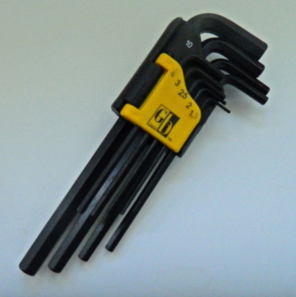 Набор для винтов с внутр.шестигр.длинные 9шт