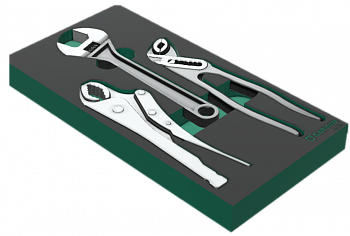 Набор ручные тиски, переставные клещи, разводной ключ 3 пр. в ложементе EVA(Выведен из ассорт, 646380