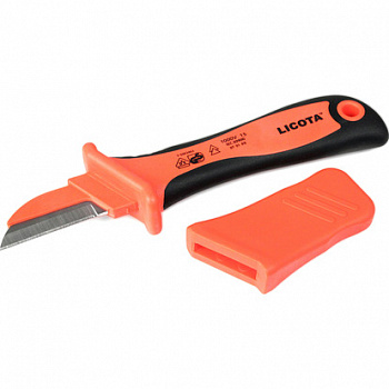 Нож электрика для снятия изоляции VDE 1000В, с изолированным лезвием, AKD-V005