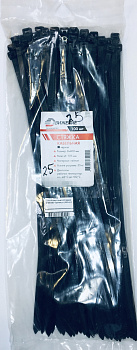 Хомут пластиковый Движение Хомут пласт (Стяжка) 8*300 мм черная уп (100 шт.), С10ч