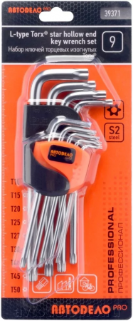 набор Г-обр. TORX 9ч (T10-T50; S2; удлинённые; с отверстием) АвтоDело PRO (), 39371